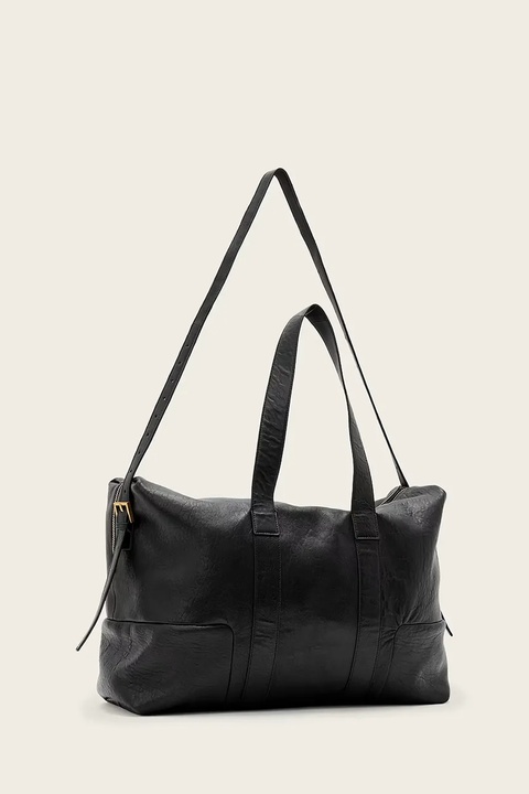 AllSaints torebka skórzana kolor czarny W512XD - zdjęcie produktu nr 1