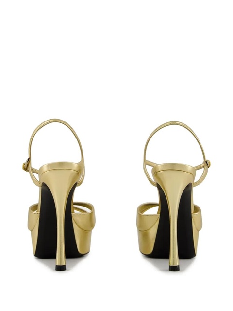 Saint Laurent 85mm Debbie leather sandals - Gold - zdjęcie produktu nr 2