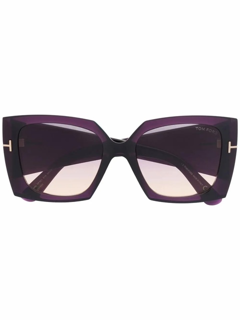 TOM FORD Eyewear tinted oversize-frame sunglasses - Purple - zdjęcie produktu nr 1