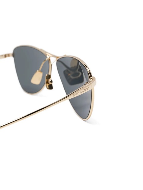 Saint Laurent Eyewear geometric-frame sunglasses - Gold - zdjęcie produktu nr 1