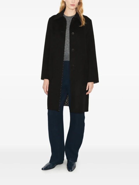Tory Burch jacquard monogram wool coat - Black - zdjęcie produktu nr 1