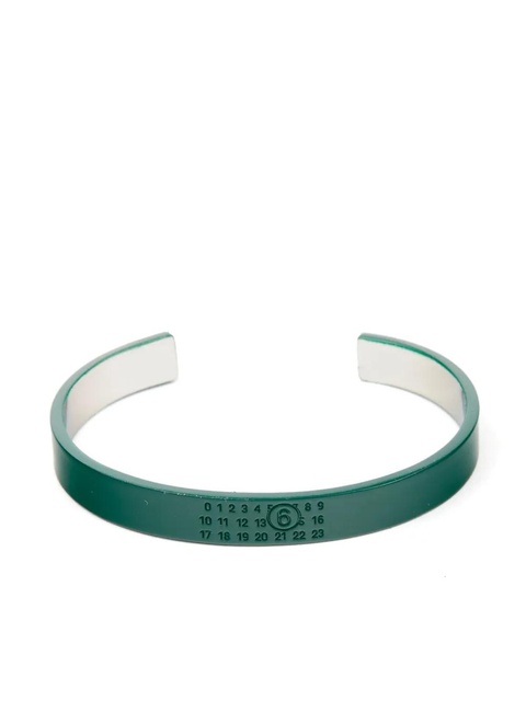 MM6 Maison Margiela 8mm minimal logo cuff - Green - zdjęcie produktu nr 1