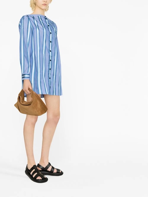 ETRO vertical-stripe long-sleeve shirt dress - Blue - zdjęcie produktu nr 2
