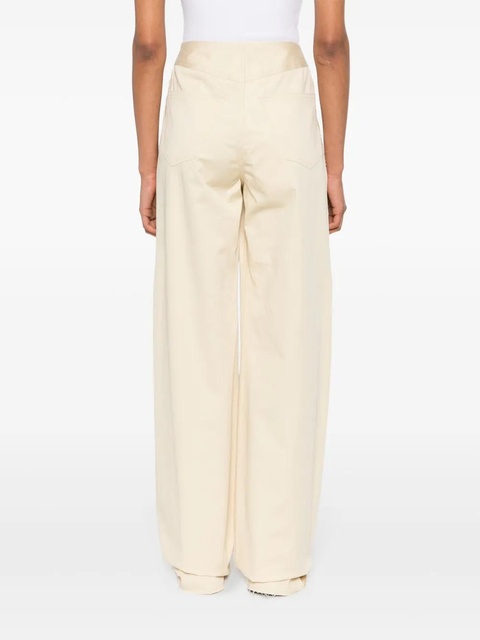 MM6 Maison Margiela distressed wide-leg trousers - Yellow - zdjęcie produktu nr 2