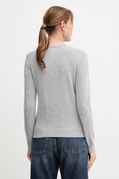 United Colors of Benetton sweter wełniany damski kolor szary lekki - zdjęcie produktu nr 2
