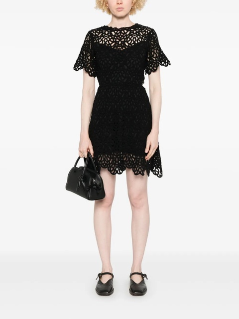 Maje crochet-knit mini dress - Black - zdjęcie produktu nr 2