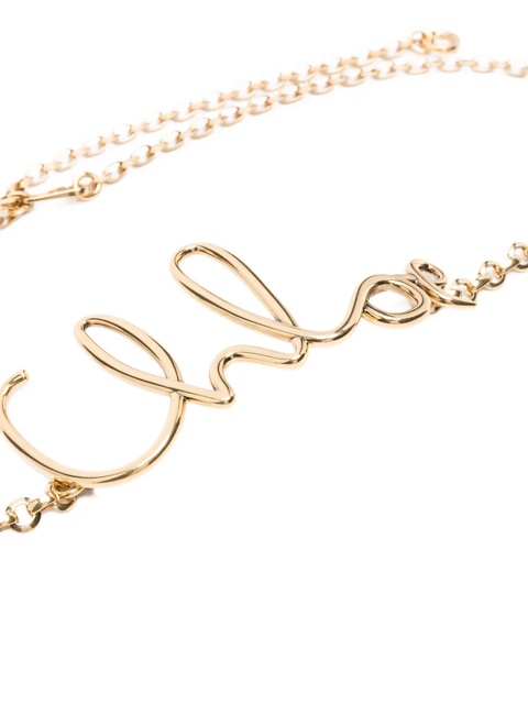 Chloé logo-plaque chain belt - Gold - zdjęcie produktu nr 2