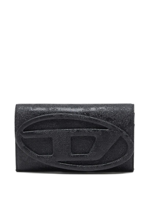 Diesel 1DR logo-plaque glitter wallet - Black - zdjęcie produktu nr 1
