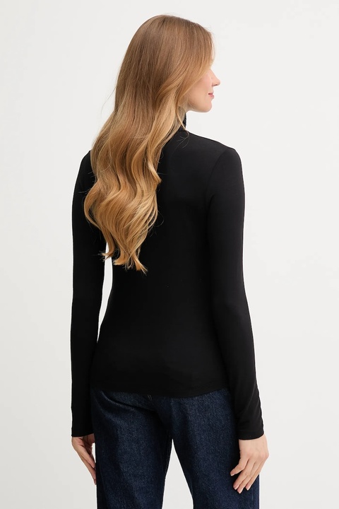 United Colors of Benetton longsleeve damski kolor czarny z golfem 3Z12D2010 - zdjęcie produktu nr 2