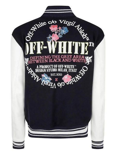 Off-White embroidered bomber jacket - Blue - zdjęcie produktu nr 2