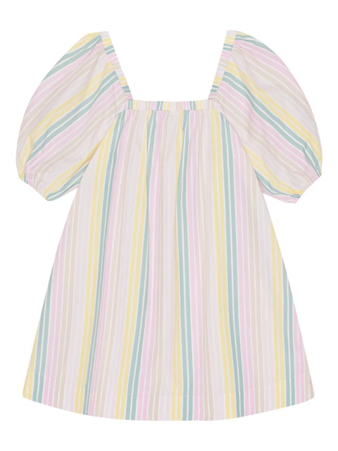 GANNI stripe-print cotton minidress - Pink - zdjęcie produktu nr 2