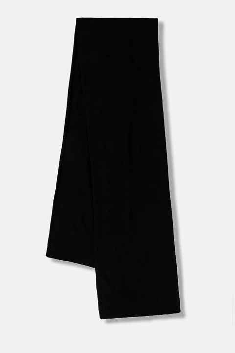 United Colors of Benetton szalik wełniany kolor czarny gładki 1002DU01E - zdjęcie produktu nr 1