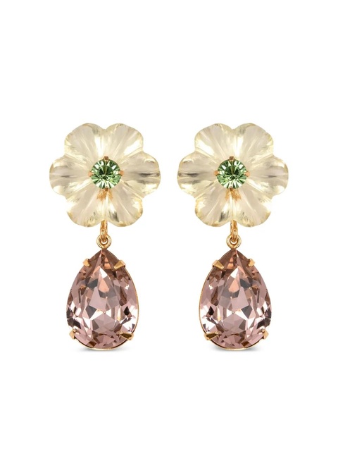 Jennifer Behr Juna flower-drop earrings - Gold - zdjęcie produktu nr 2