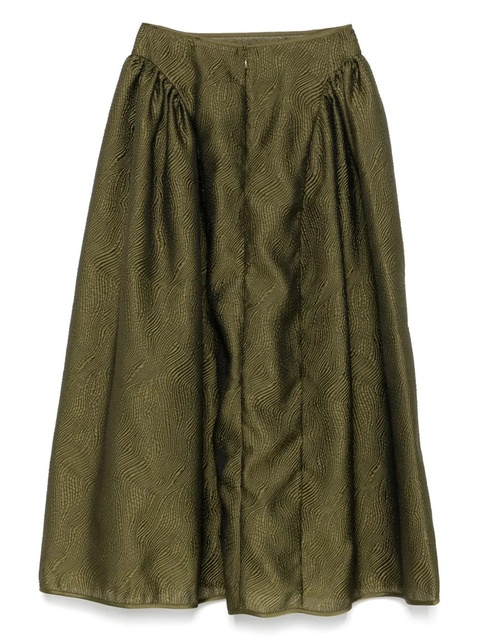 Cecilie Bahnsen textured midi skirt - Green - zdjęcie produktu nr 2