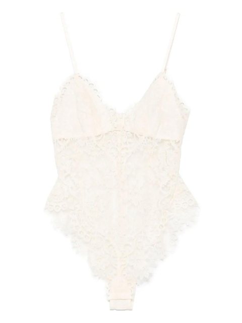 ZIMMERMANN Lace Teddy bodysuit - Neutrals - zdjęcie produktu nr 1