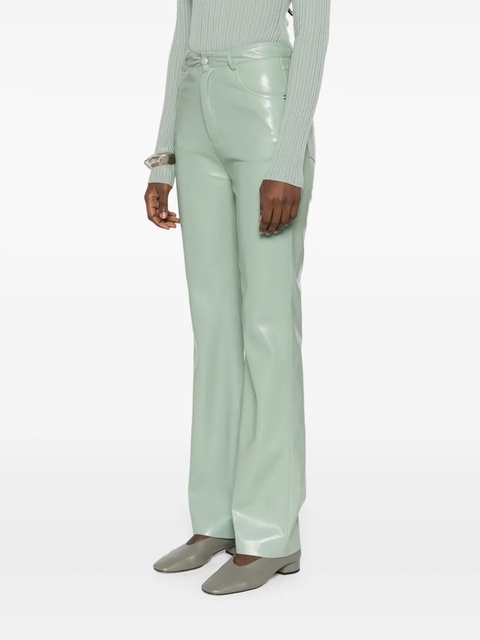 Nanushka five-pocket faux-leather trousers - Green - zdjęcie produktu nr 2