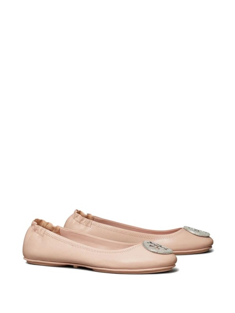 Tory Burch Minnie Travel leather ballerina shoes - Pink - zdjęcie produktu nr 1