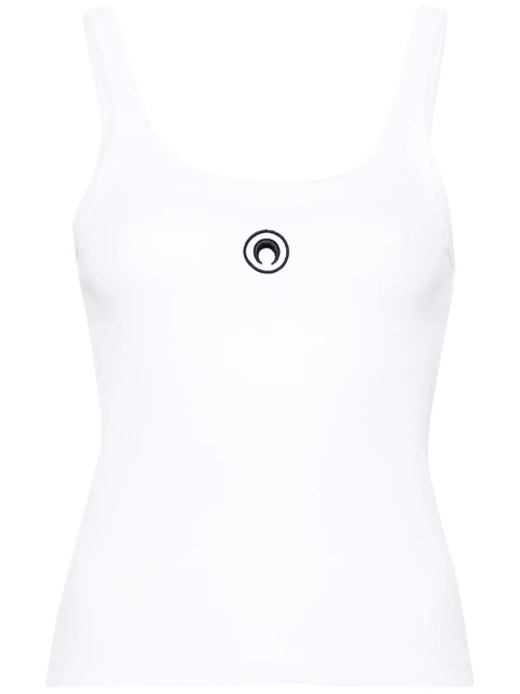 Marine Serre Crescent Moon-embroidered tank top - White - zdjęcie produktu nr 1