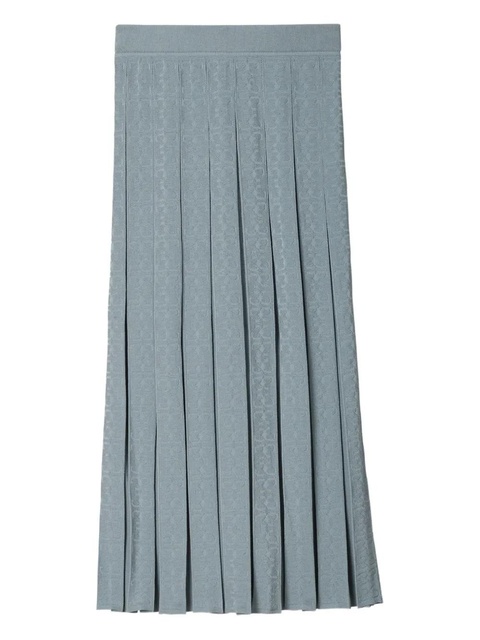 Tory Burch T-monogram midi pleated skirt - Grey - zdjęcie produktu nr 1
