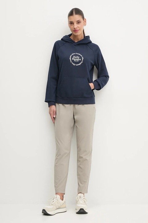 Helly Hansen bluza damska kolor granatowy z kapturem z aplikacją 54239 - zdjęcie produktu nr 1