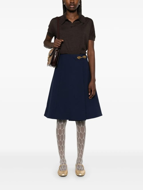Valentino Garavani pleat-detailed mini skirt - Blue - zdjęcie produktu nr 2