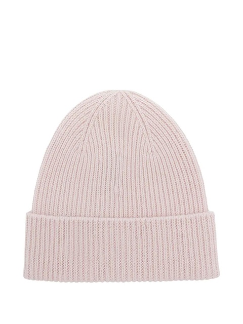 Gucci logo-patch ribbed beanie hat - Pink - zdjęcie produktu nr 1