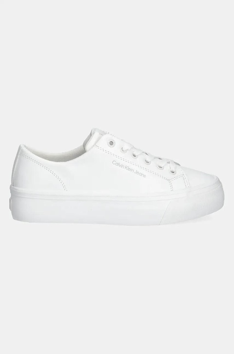 Calvin Klein Jeans sneakersy VULC FLATFORM LOW MG LTH kolor biały YW0YW01771 - zdjęcie produktu nr 2