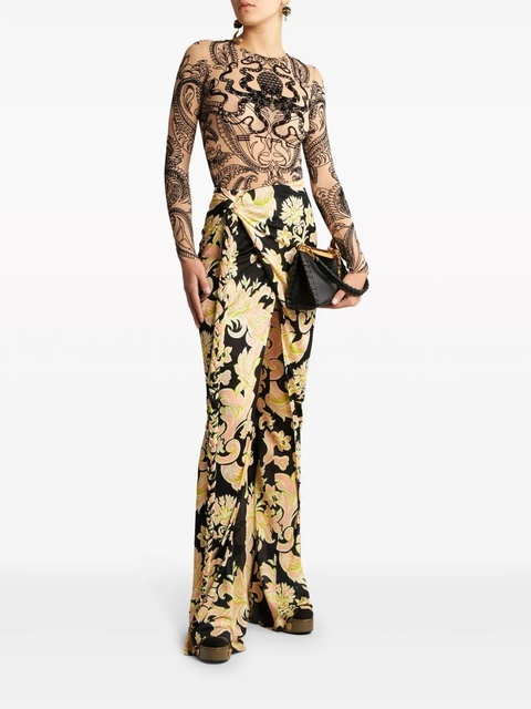 ETRO flocked sheer top - Neutrals - zdjęcie produktu nr 1