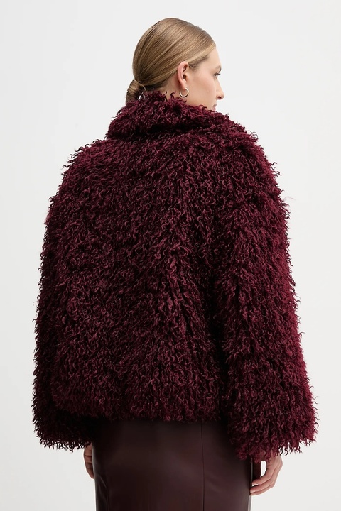 Sandro Ferrone płaszcz kolor bordowy S31YBFPONGO - zdjęcie produktu nr 2