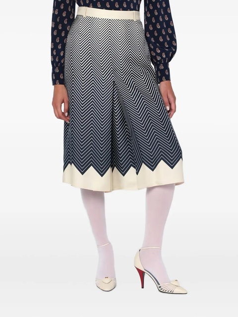 Valentino Garavani pleated silk midi skirt - White - zdjęcie produktu nr 2