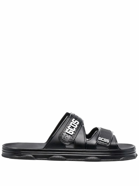 GCDS logo-strap sandals - Black - zdjęcie produktu nr 1