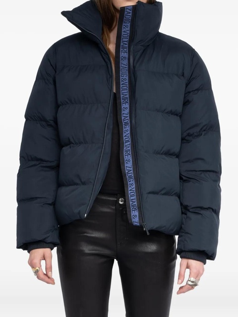 Zadig&Voltaire quilted logo-tape puffer jacket - Blue - zdjęcie produktu nr 2