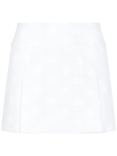 Dolce & Gabbana DG logo-jacquard miniskirt - White - zdjęcie produktu nr 1