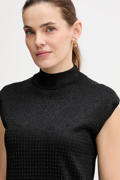 Joseph Ribkoff sweter damskie kolor czarny lekki z półgolfem 254935 - zdjęcie produktu nr 2