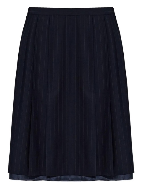 Maison Margiela pinstripe-pattern midi skirt - Blue - zdjęcie produktu nr 1