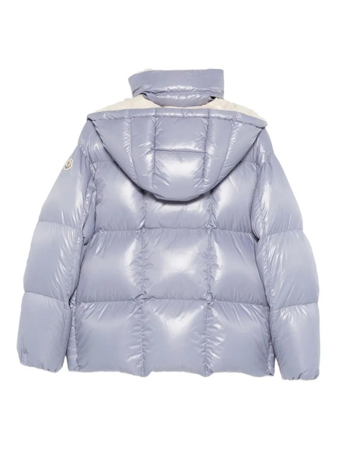 Moncler logo-patch zip-up jacket - Blue - zdjęcie produktu nr 1