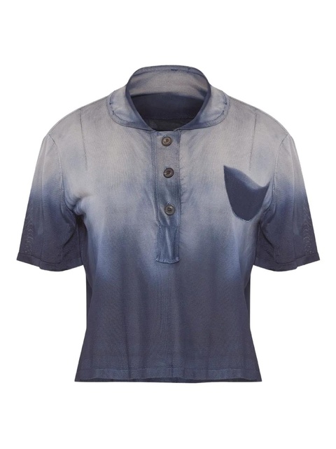 Maison Margiela gradient-effect polo shirt - Blue - zdjęcie produktu nr 1