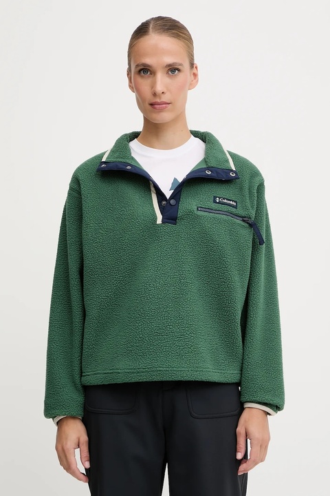 Columbia bluza sportowa Helvetia kolor zielony gładka 2092231 - zdjęcie produktu nr 1