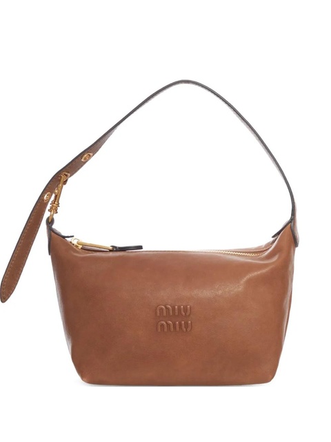 Miu Miu Nappa leather pouch - F0316 Brown - zdjęcie produktu nr 1