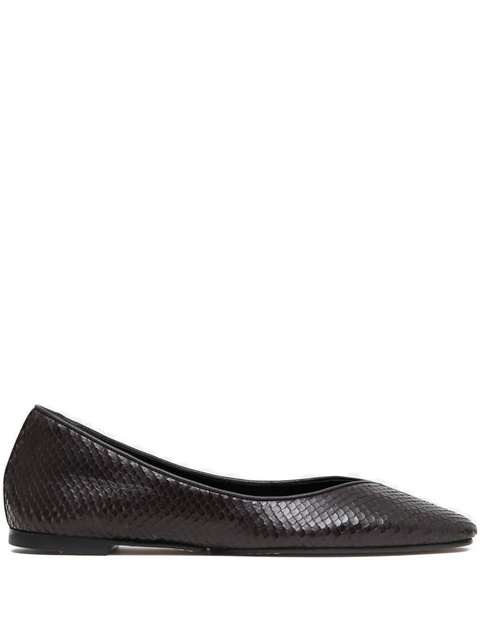 Jacquemus snakeskin leather ballet flats - Brown - zdjęcie produktu nr 2