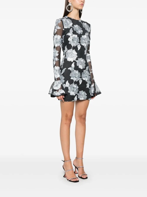 ROTATE BIRGER CHRISTENSEN flower mesh mini dress - Grey - zdjęcie produktu nr 2