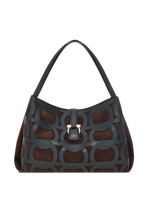 Ferragamo Gancini-overlay tote bag - Brown - zdjęcie produktu nr 1