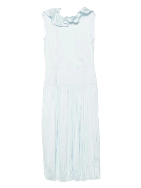 Jil Sander ruffled-neck maxi dress - Blue - zdjęcie produktu nr 1