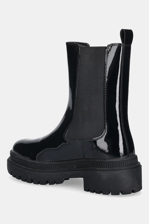 Answear.LAB botki skórzane damskie kolor czarny na płaskim obcasie - zdjęcie produktu nr 1