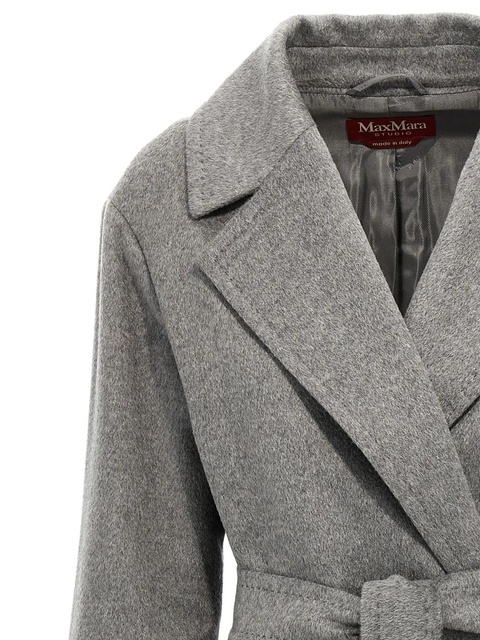 Max Mara belted cashmere coat - Grey - zdjęcie produktu nr 2