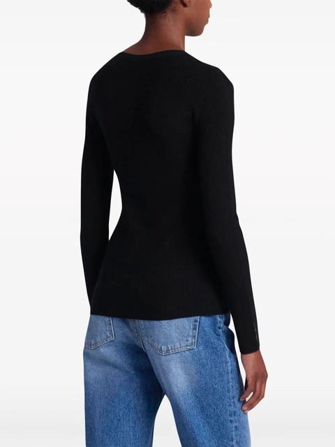 Altuzarra Jones logo-embroidered cashmere cardigan - Black - zdjęcie produktu nr 2