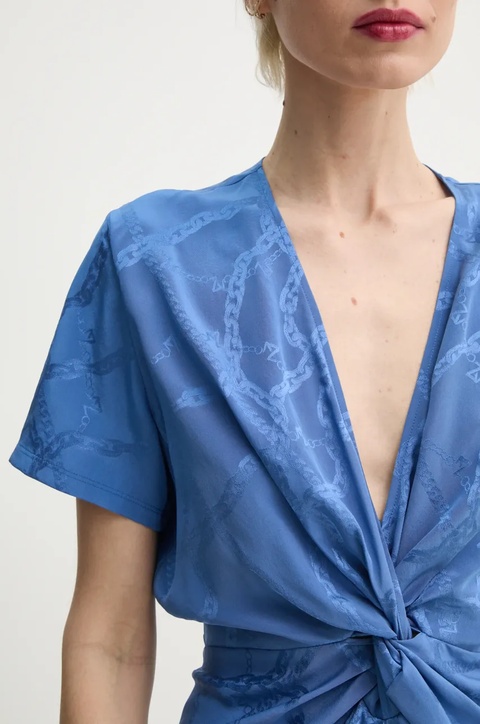 ZADIG&VOLTAIRE sukienka jedwabna kolor fioletowy mini rozkloszowana WWDR02420 - zdjęcie produktu nr 2