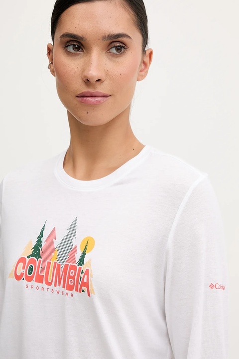 Columbia longsleeve Ruby Springs kolor biały 2135241 - zdjęcie produktu nr 1