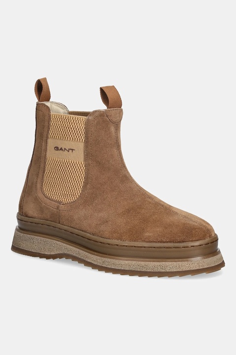 Gant sztyblety zamszowe Sistown damskie kolor brązowy na platformie 31553102 - zdjęcie produktu nr 1