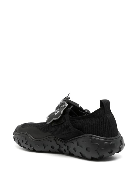 Cecilie Bahnsen floral-appliqué buckled sneakers - Black - zdjęcie produktu nr 2